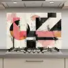 Roze - Abstract - Aesthetic - Modern - Vormen keuken achterwand spatscherm klein -3d_website