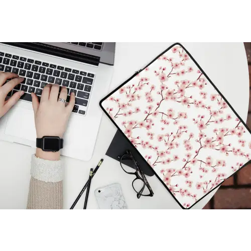 Kersenbloesem - Takken - Roze laptophoes neopreen klein 279 -bureau
