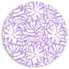 Paars - Wit - Bloemen Wandcirkel plexiglas klein 852 -3d