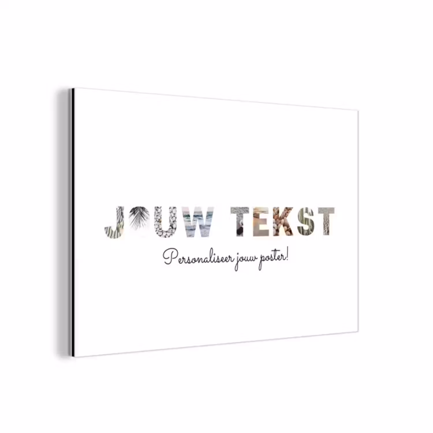Aluminium schilderij - Jouw Tekst - Lettercollage