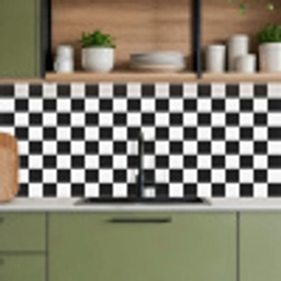 Klassiek - Patroon - Zwart - Wit keuken achterwand 2 middel 871 -sfeer3