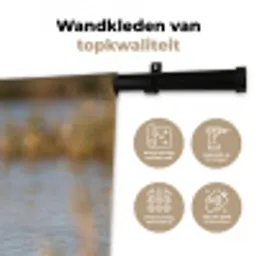 Vogel - Steltloper - Water - Natuur Wandkleed katoen klein -sfeer2