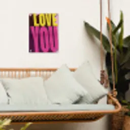 Love - Tekst - Roze - Valentijn tuinposter los doek klein -sfeer7