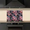 Zomer - Vlinder - Zwart - Roze keuken achterwand spatscherm klein 900 -sfeer1