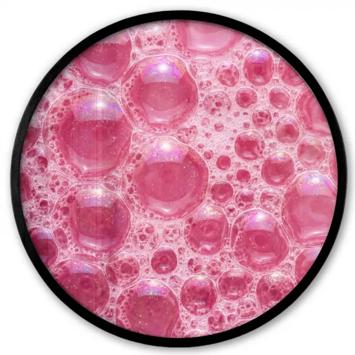 Roze - Schuim - Bubbels Fotolijst rond zonder passe partout klein -3d
