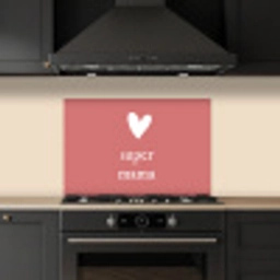 Presentje voor Moederdag super mama roze/wit keuken achterwand spatscherm klein -sfeer1