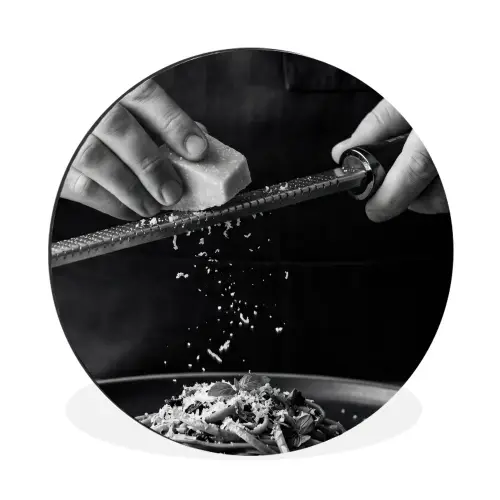 Kaas - Pasta - Rasp Wandcirkel aluminium klein -3d