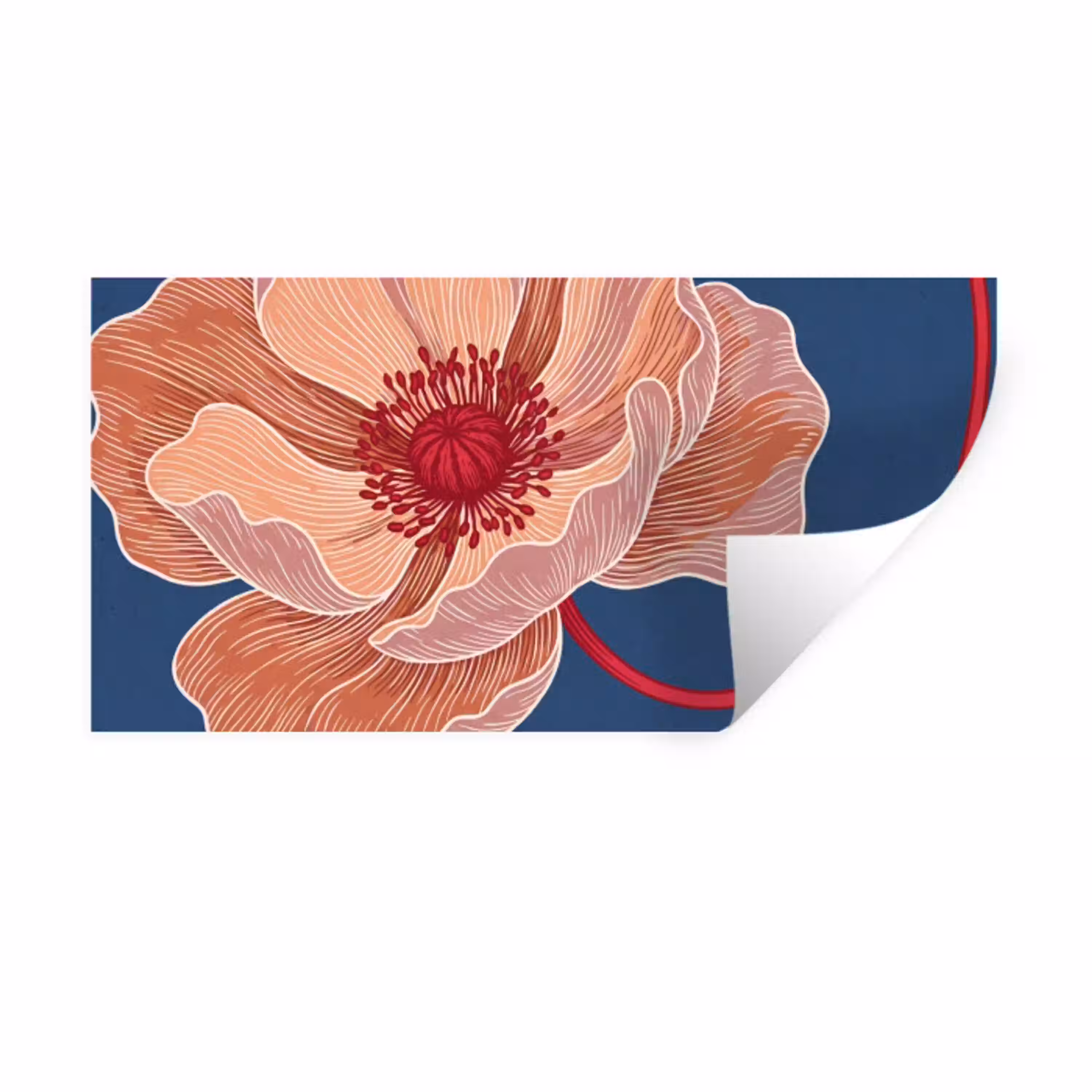 Bloemen - Modern - Abstract Muursticker klein -3d