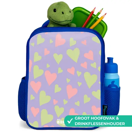 Lovely lila Kinderrugzak - Blauw middel -inhoud_NL