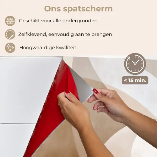 Ovale vormen - Transparant - Zachte overgang keuken achterwand spatscherm klein -spatscherm_NL
