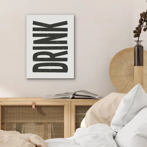 Drink - Zwart - Wit - Decoratie PET vilt klein -sfeer3