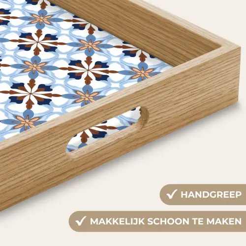 Ornament - Tegel - Kleurrijk Dienblad Rechthoek middel 911 -USP_HandgreepNL