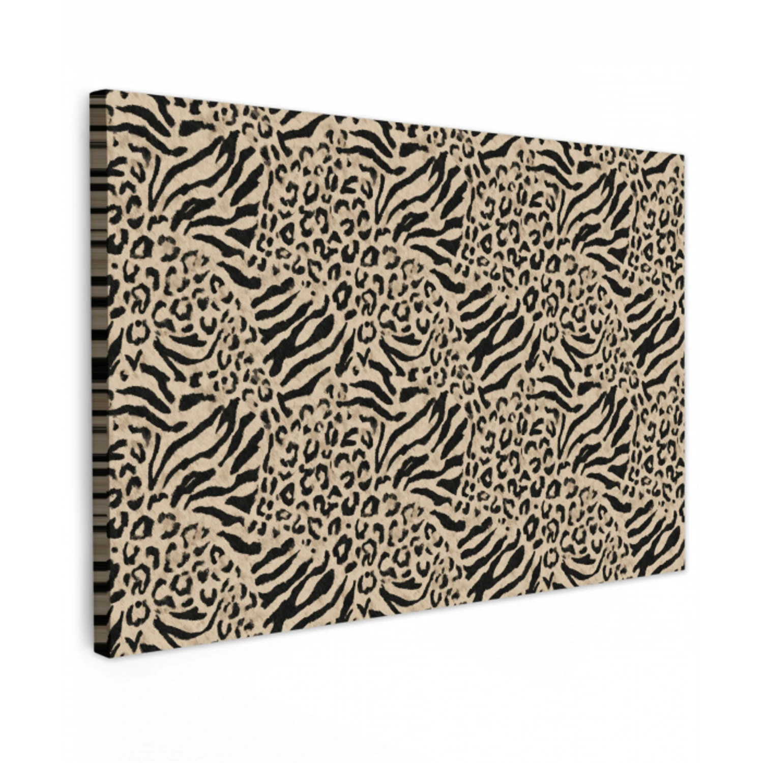 Giraf - Zebra - Motief - Bruin canvas 2cm klein 34 -z3d