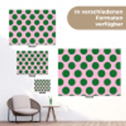 Polkadots - Patroon - Groen tuinposter los doek klein 239 -Xsfeer9_DE