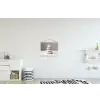 Gestapelde - Stenen - Grijs textielposter latten blank klein -kinderkamer