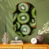 Kiwi - Fruit - Groen Wandcirkel Ovaal Glas middel -sfeer2