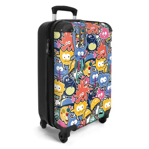 Beestjes met Grote Oogjes Koffer - NBS - Handbagage middel -productfoto_3d