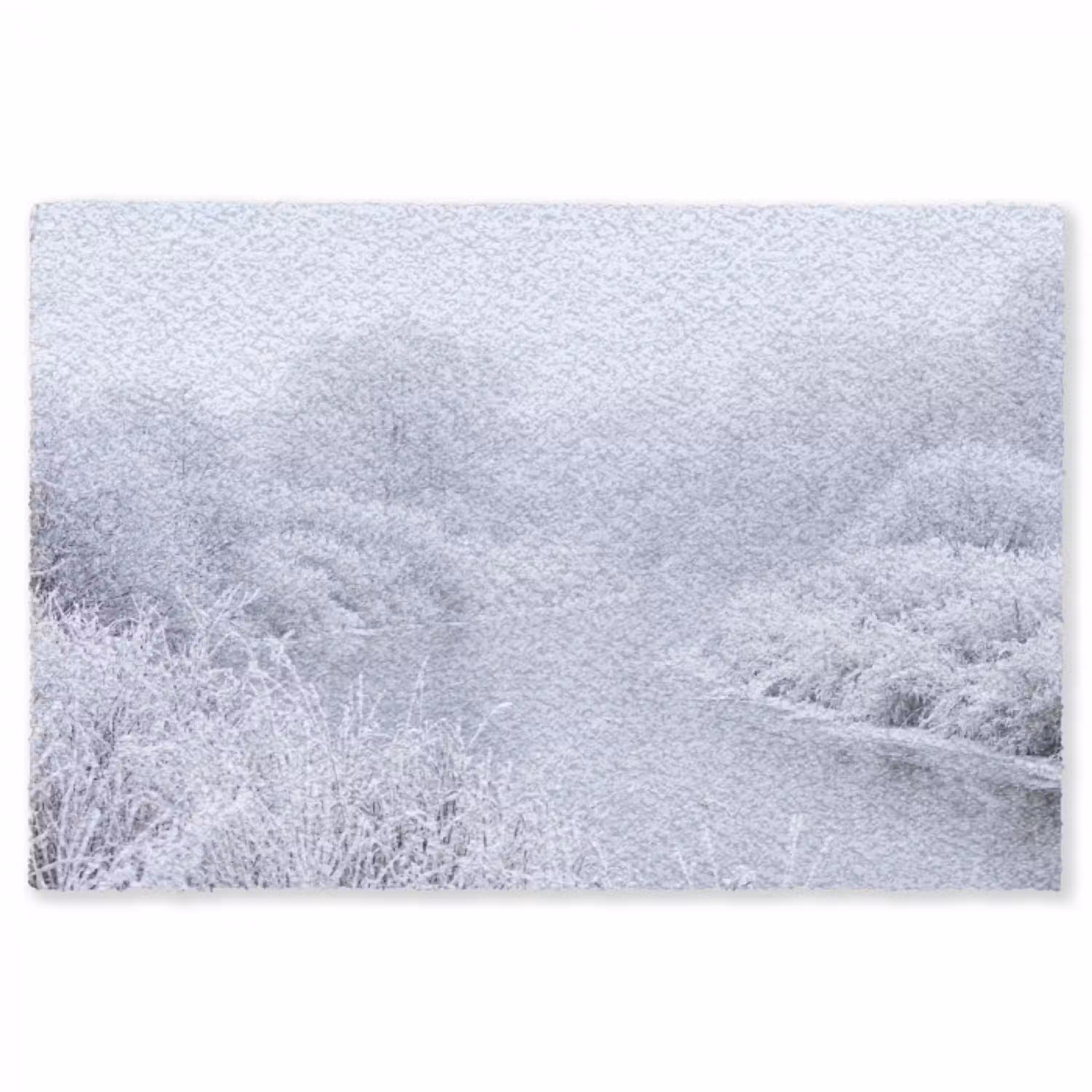 Rivier - Sneeuw - Bos - Winter - Schilderachtig Vloerkleed Rechthoek klein -3d