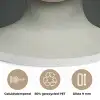 Vrouw - Beige - hoed Akoestische PET Vilt - Rond klein -closeup_NL