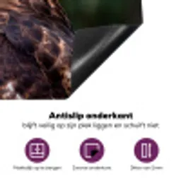 Buizerd - Roofvogel - Natuur - Bruin Inductie beschermer vinyl 3mm klein -zzzzzzz-cc-onderkant