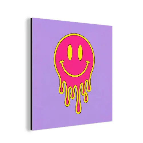 Smiley - Drip - Neon aluminium wit klein -3d