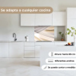 Golven - Abstract - Beige keuken achterwand 2 middel -sfeer4_ES