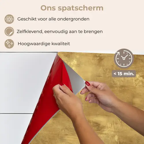 Industrieel - Textuur - Goud keuken achterwand spatscherm klein 900 -spatscherm_NL