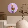 Papegaai - Koksmuts - Pilaar - Vogel Wandcirkel kunststof plaat 5mm dik klein -sfeer1