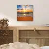 Strand - Zonsondergang - Zee - Wolken - Horizon aluminium wit klein -sfeer3