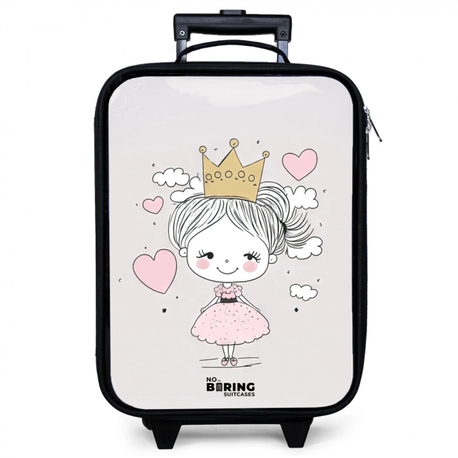 Kleine prinses met hartjes Kinderkoffer - Zwart klein -zzz_website3d
