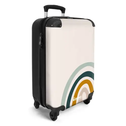 Ruwe regenboog aqua NBS - Handbagage koffer - Unisex middel -productfoto_3d