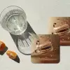 Chocolade - Macarons - Eten - Snoep onderzetter kurk middel -sfeer4