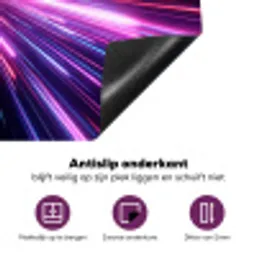 Lichtsnelheid - Ruimte - Roze - Paars Inductie beschermer vinyl 3mm klein -zzzzzzz-cc-onderkant