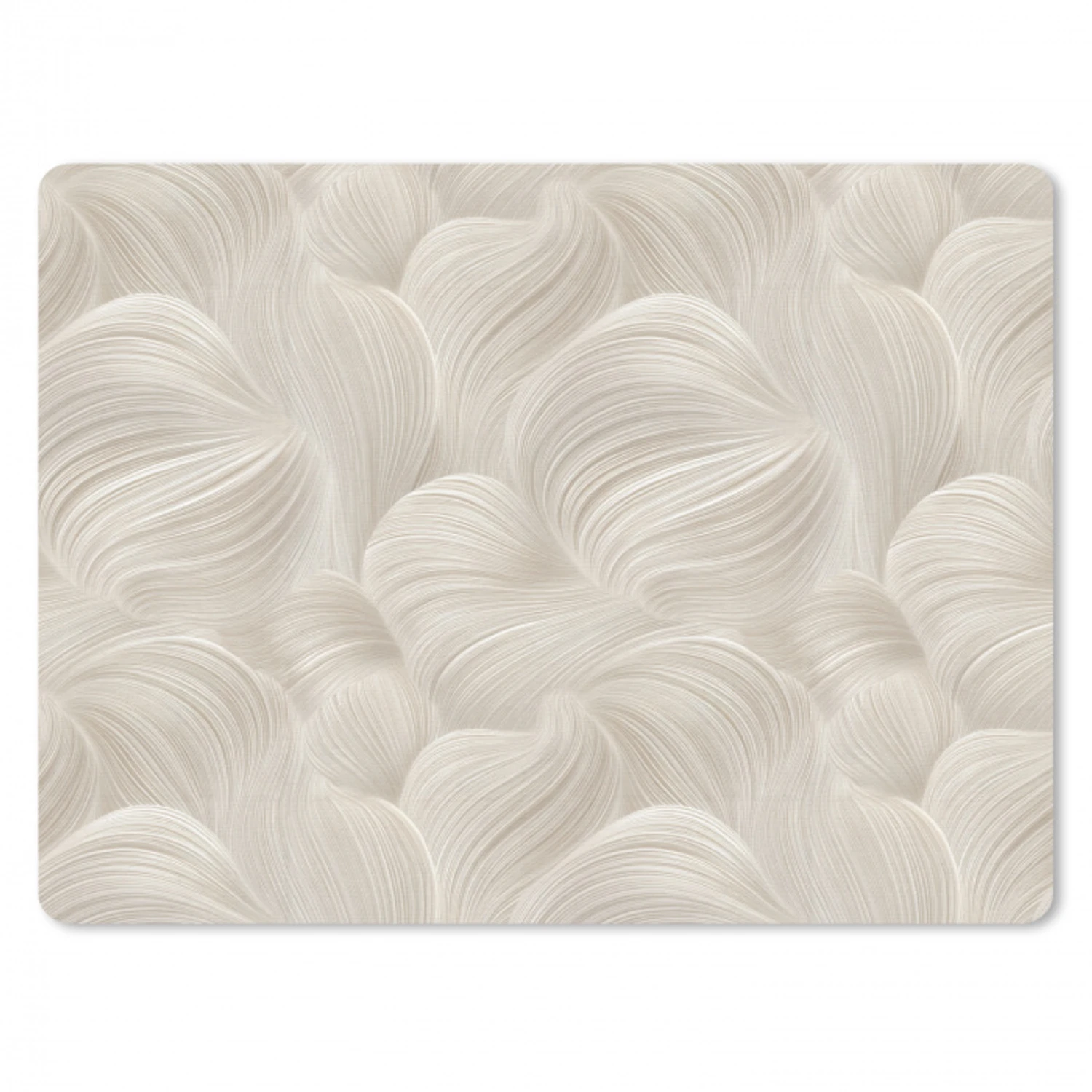 Lijnen - Waaier - Beige muismat rubber klein 262 -3d