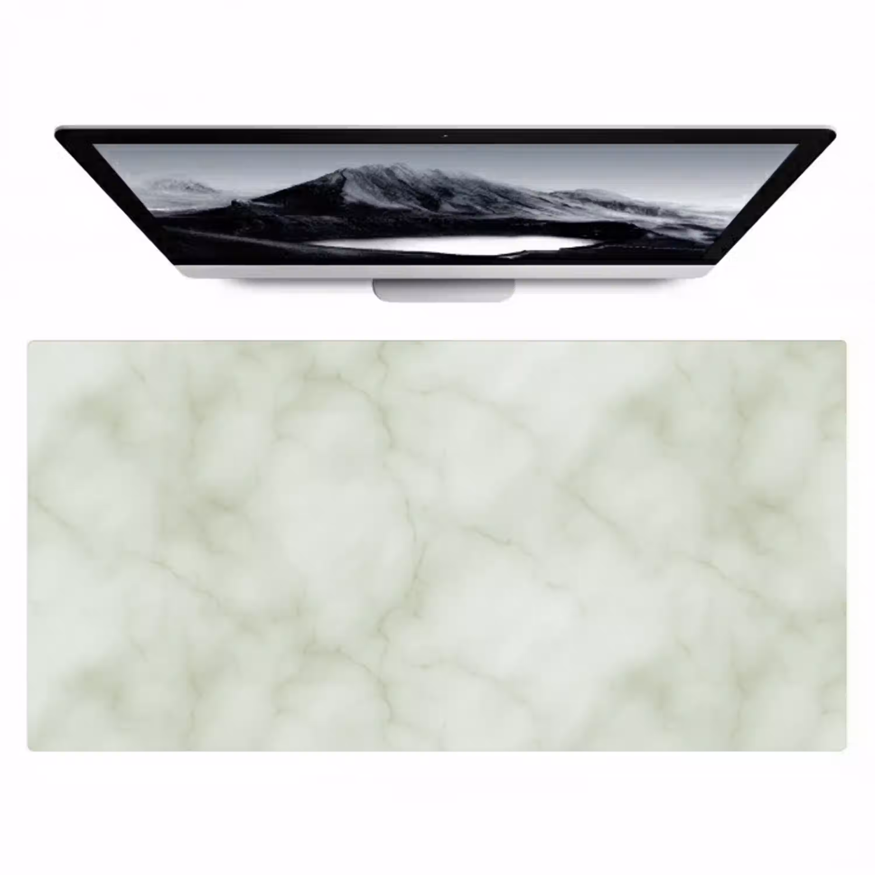 Groen - Marmer - Aders Muismat XXL klein 681 -zzz3d