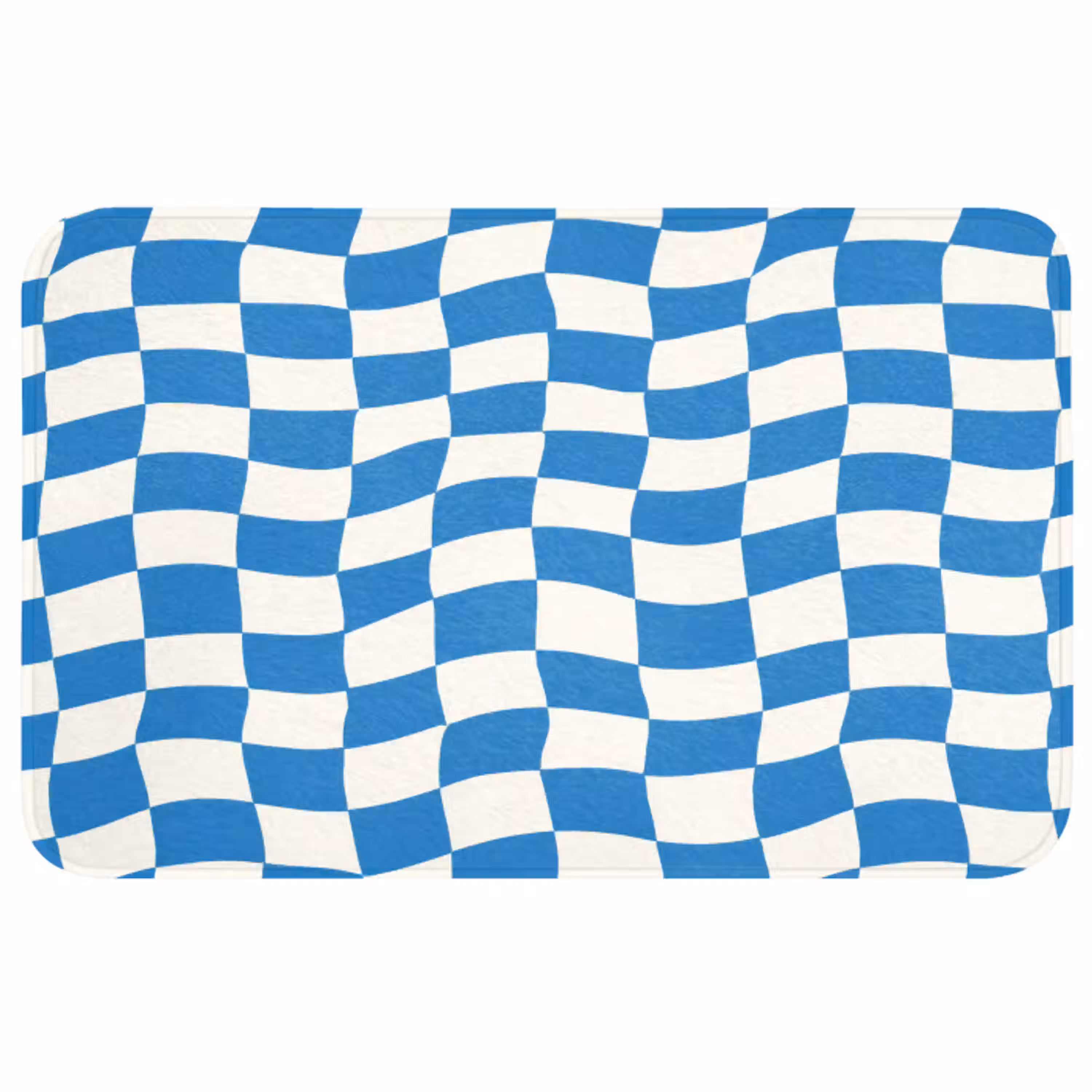 Golvend - Patroon - Blauw Badmat middel 997 -3d