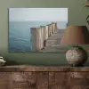 Houten steiger - Helderblauwe lucht PET vilt klein -sfeer2