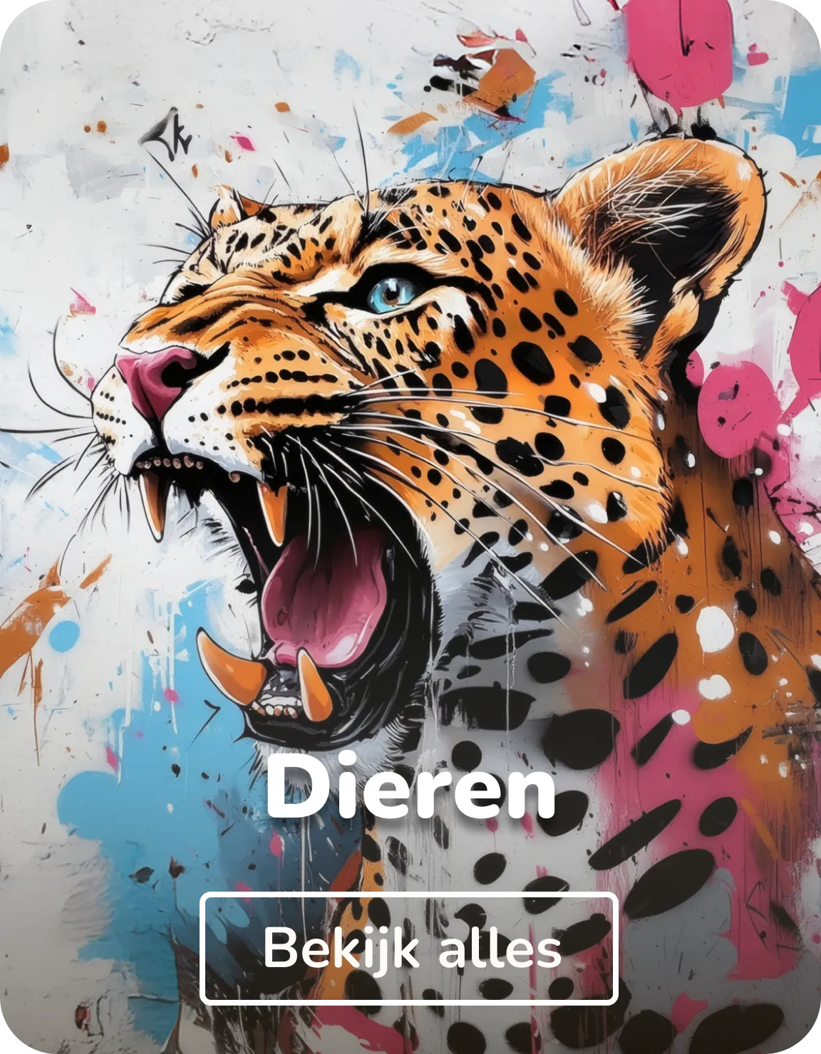 Glas schilderijen dieren