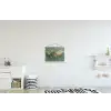 Wereldkaart - Gebroken tegels - Mozaïek textielposter latten blank klein -kinderkamer