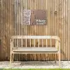 Where to next - Strand - Voetstappen Tuinposter op houten frame 2 cm dik klein -sfeer4