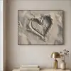 Hartvorm - Getekend - Beige - Zand Textielframe zwart klein -sfeer2