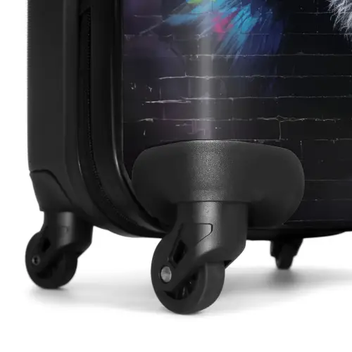 Kleurrijke aap met koptelefoon in graffiti stijl NBS - Handbagage koffer - Kinderen Unisex middel -wiel