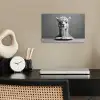 Alpaca - Pasta - Zwart - Wit - Grappig - Dieren poster papier klein -sfeer1