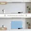 Blauw - Wit - Lijnen - Patroon keuken achterwand spatscherm klein 900 -voor_na_NL