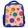 Vrolijk Smiley-patroon Kinderrugzak - Blauw middel -3d