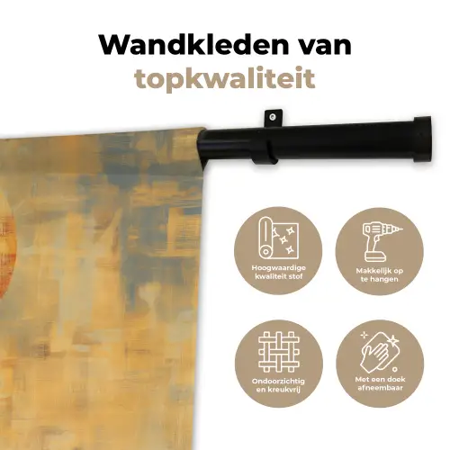 Vrouw - Silhouet - Patronen - Sierlijk Wandkleed katoen klein -sfeer2
