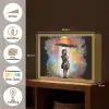 Meisje - Kunst - Paraplu - Graffiti - Kleuren - Muur Light Box met batterij (Wandlamp) middel -USP_websiteoverzichtNL