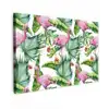 Flamingo - Bloemen - Bladeren - Jungle - Tropical canvas 2cm klein -z3d