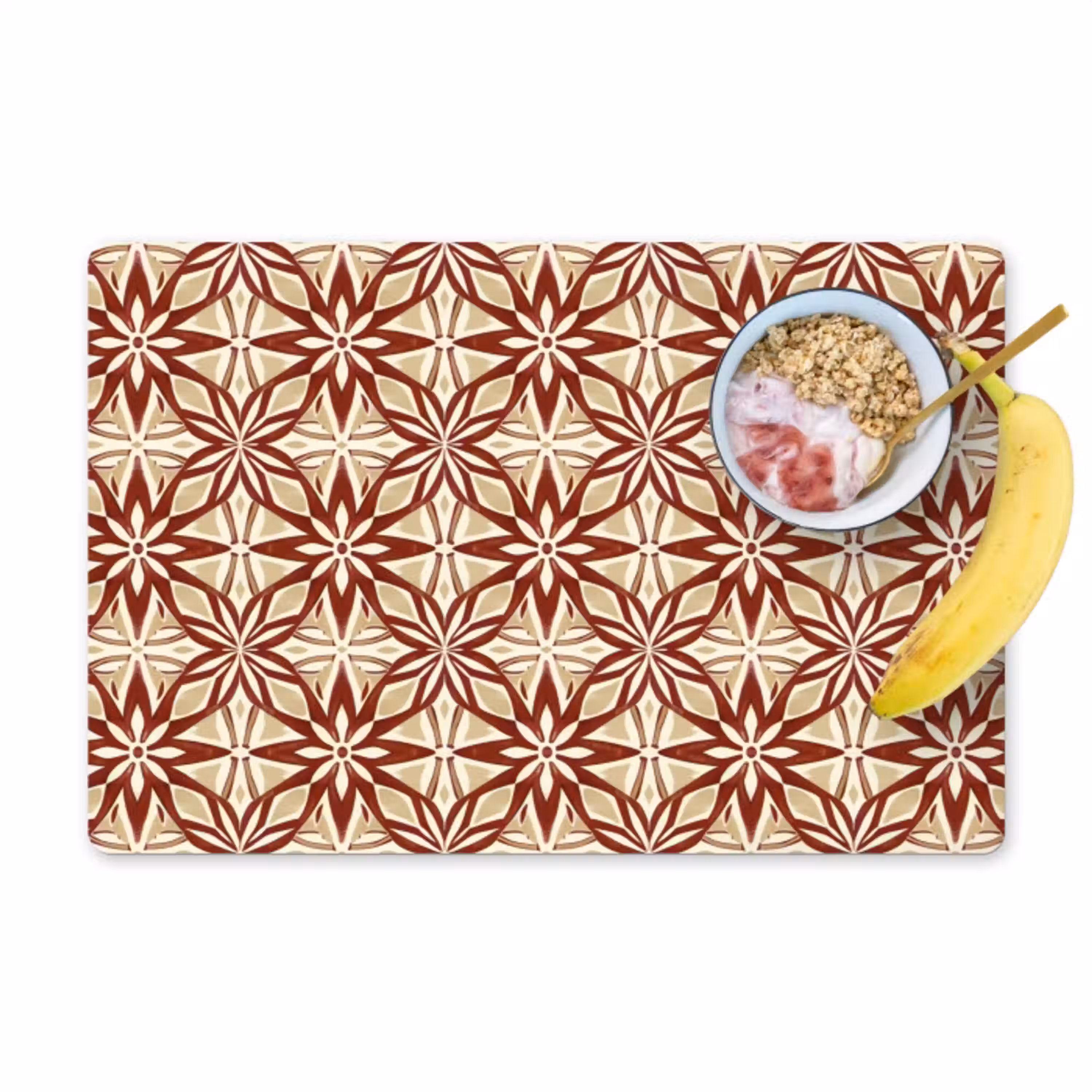 Bordeauxrood - Geometrisch - Tegel - Patroon Placemat vinyl groot 368 -zzzproduct_Kitchenyeah-website