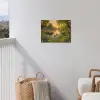 Eenden - Vijver - Bloemen tuinposter los doek klein -sfeer8